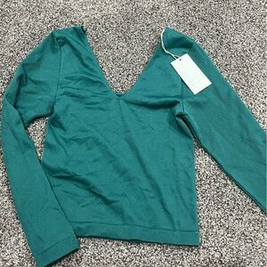 Green Ribbed Long Sleeve - NWT!
